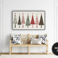 Samsung Frame TV Art Christmas Trees Rustic Collage preview in rustic ambience