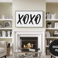 Happy Valentines Day TV Art XOXO | Modern Black and White Art preview in modern minimalist ambience