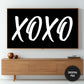 Happy Valentines Day TV Art XOXO | Modern White on Black Art preview on screen