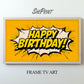 Birthday TV Art For Boys | Yellow Black | Comic Style preview on Samsung Frame TV