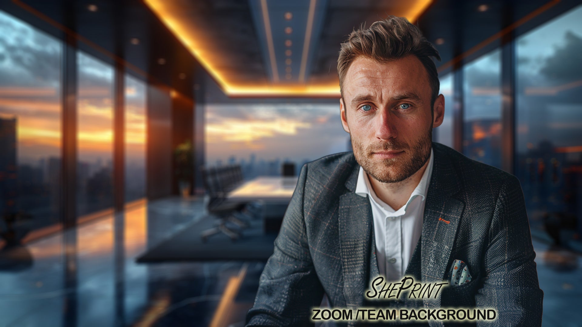 Zoom Background Luxury Office blur image preview