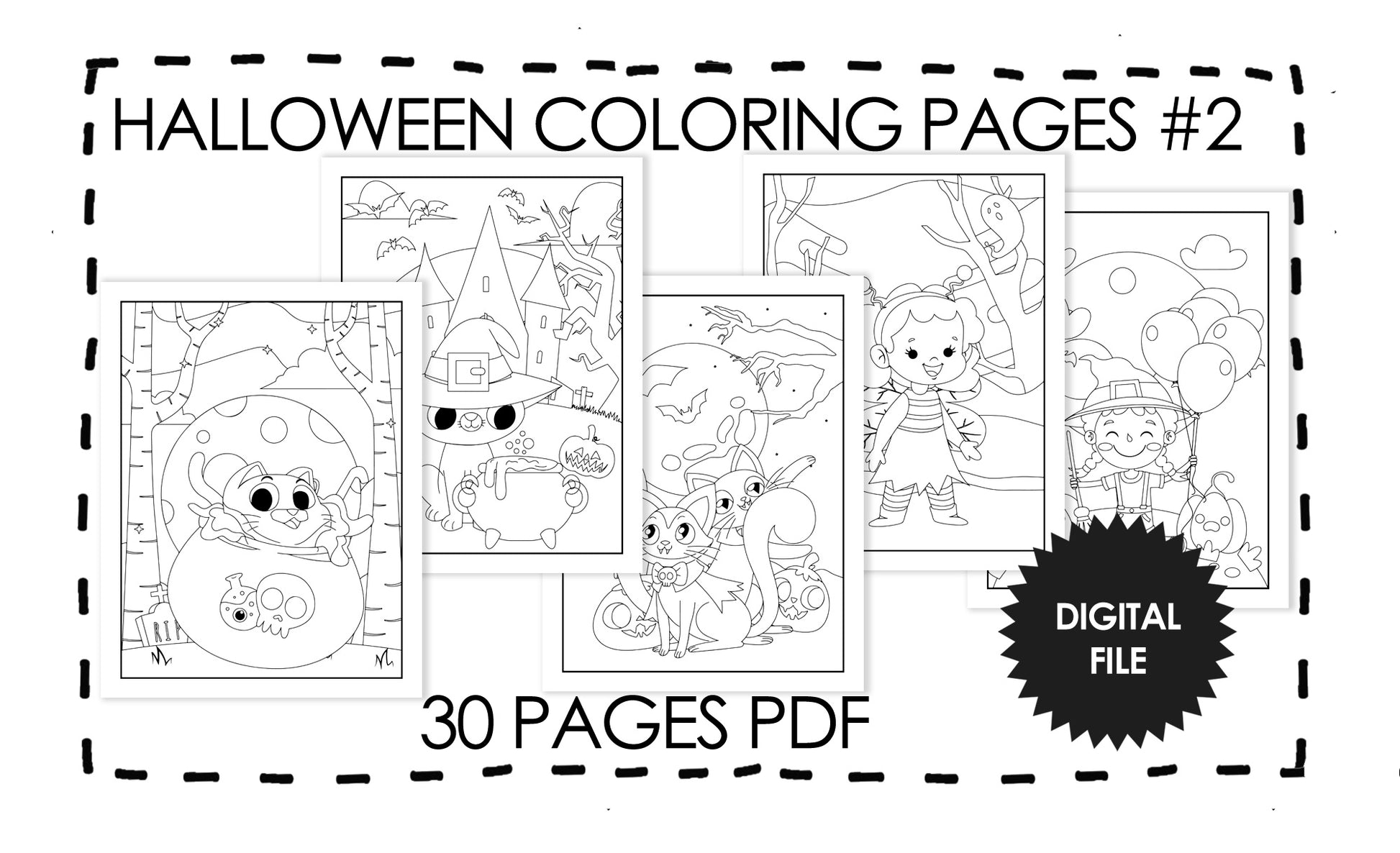 Halloween Activity Book for Kids Ages 4-8: Coloring, Drawing