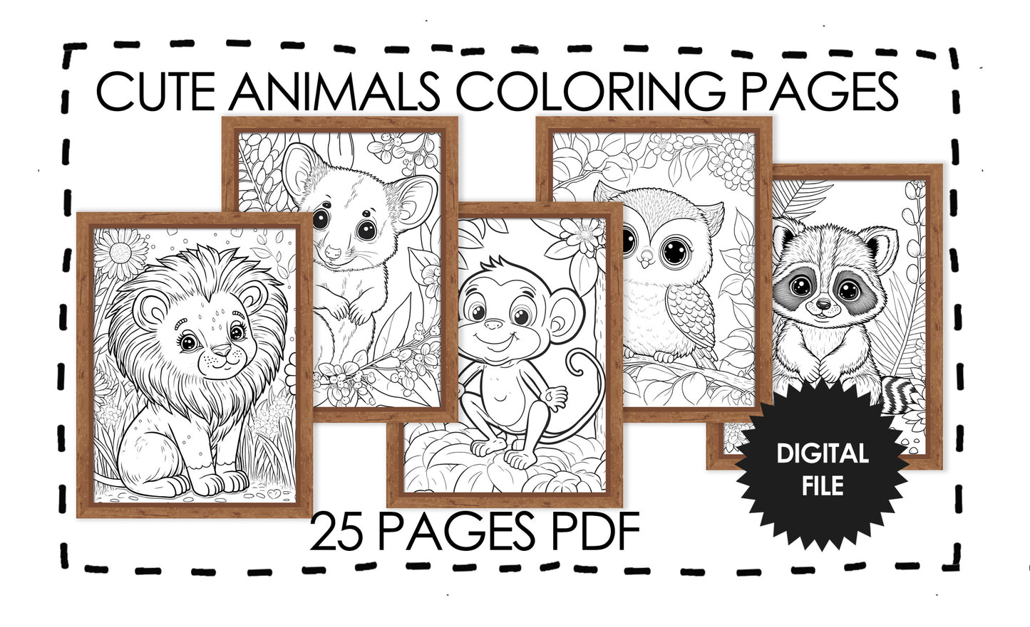 Animal Coloring Book for Kids: Cute Animal Coloring Pages for Kids