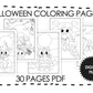 Halloween Coloring Pages For Kids Age 4-8 years 30 Pages, Spooky Season Coloring, Digital Printable Coloring Pages, Instant Download 1 PDF