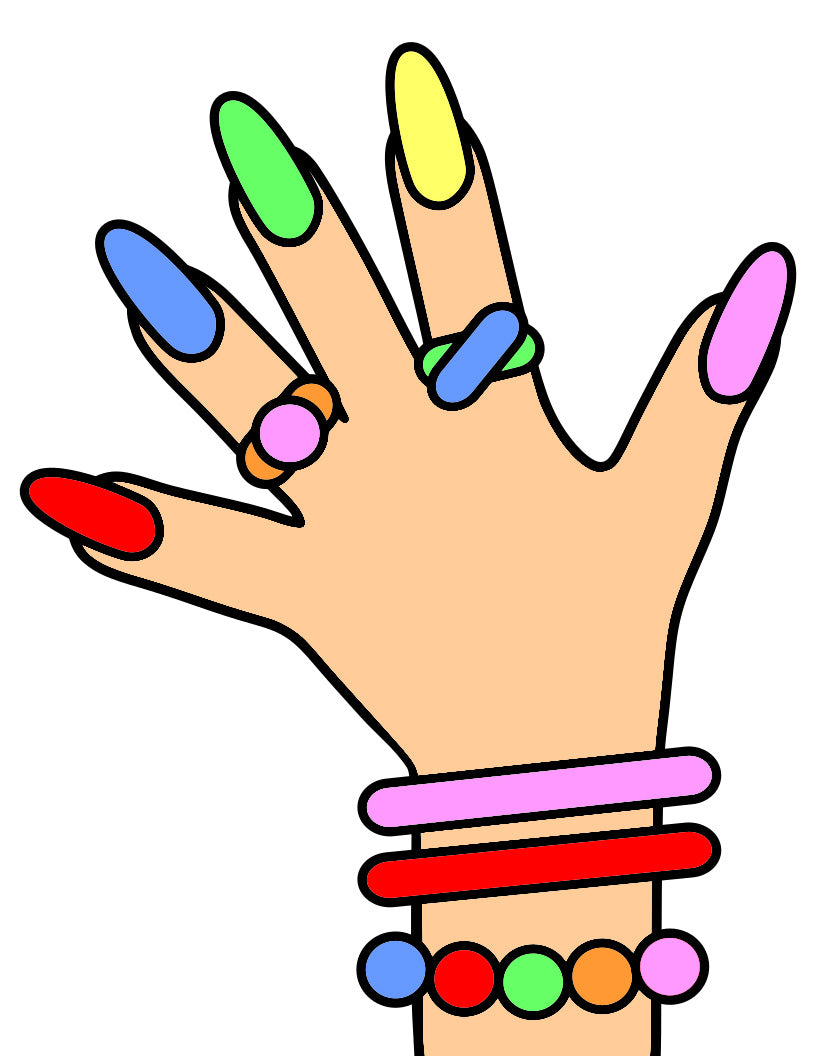 manicure-fun-template-for-girls-nail-coloring-pages-for-kids-2-pages-she-print for Free Printable Hand Template Pdf Manicure Fun Template For Girls, Nail Coloring Pages for Kids, 2 Pages – she-print for Free Printable Hand Template Pdf
