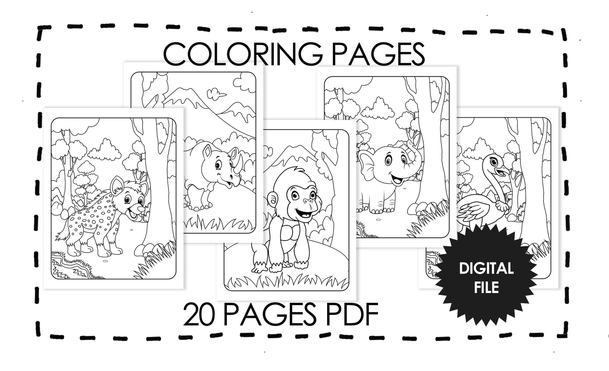 Wild Animals Coloring Pages 20 Printable Coloring Pages For Kids Ins wild-animals-coloring-pages-20-printable-coloring-pages-for-kids-ins